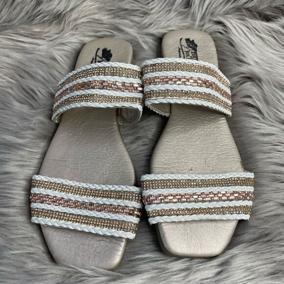 5 for $25🔥Zully & Jully Braided Bedazzled Sandals Size 8 - Picture 3 of 7